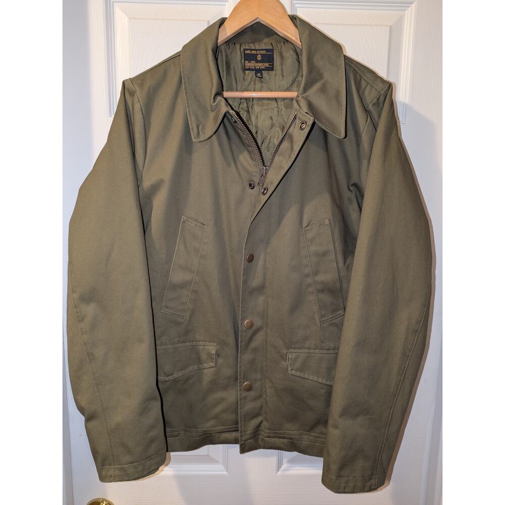 Dark seas Division Men's Bomber Chore Jacket Green Size Medium Quilted Insulated
